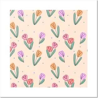 Tulip pattern Posters and Art